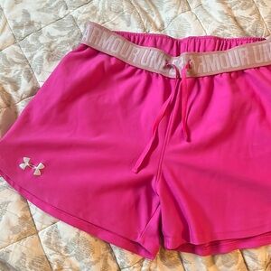 Pink under armor shorts size small
